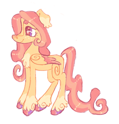 Size: 1004x1048 | Tagged: safe, artist:webkinzworldz, imported from derpibooru, fluttershy, pegasus, pony, alternate design, redesign, simple background, solo, white background