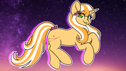 Size: 1920x1080 | Tagged: safe, artist:koapony, imported from derpibooru, oc, oc only, pony, unicorn, eye clipping through hair, eyebrows, eyebrows visible through hair, happy, looking at you, smiling, solo, tail, tail wrap