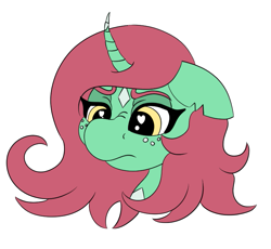 Size: 741x681 | Tagged: safe, artist:gray star, imported from derpibooru, oc, oc:minty shine (graystar), pony, unicorn, fallout equestria, cultist, curved horn, fallout equestria:all things unequal (pathfinder), freckles, head shot, heart, heart eyes, horn, scrunchy face, simple background, transparent background, wingding eyes