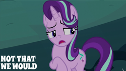 Size: 2000x1125 | Tagged: safe, edit, edited screencap, editor:quoterific, imported from derpibooru, screencap, starlight glimmer, pony, unicorn, uncommon bond, solo