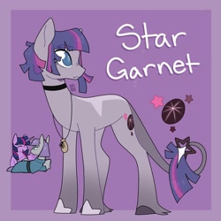 Size: 2000x2000 | Tagged: safe, artist:orionofthestars, imported from derpibooru, maud pie, twilight sparkle, oc, oc:star garnet, alicorn, earth pony, pony, female, leonine tail, lesbian, magical lesbian spawn, offspring, parent:maud pie, parent:twilight sparkle, parents:twimaud, shipping, tail, trio, twilight sparkle (alicorn), twimaud