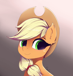 Size: 1280x1343 | Tagged: safe, artist:nnaly, imported from derpibooru, applejack, earth pony, pony, bust, cute, female, jackabetes, mare, portrait, solo