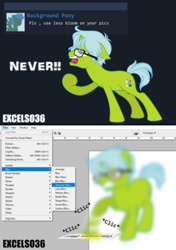 Size: 935x1326 | Tagged: safe, artist:excelso36, imported from derpibooru, oc, oc only, pony, unicorn, derpibooru, blurry, glasses, meta, photoshop, simple background, solo