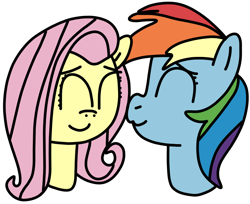 Size: 760x620 | Tagged: safe, artist:jadeharmony, imported from derpibooru, fluttershy, rainbow dash, pegasus, pony, :3, cute, dashabetes, duo, eyes closed, female, flutterdash, lesbian, mare, shipping, shyabetes, simple background, transparent background