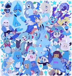 Size: 1916x2048 | Tagged: safe, artist:honwowo, imported from derpibooru, rainbow dash, anthro, ghost, human, pegasus, pikmin, robot, squirrel, undead, adventure time, animatronic, anime, battle for dream island, blue, blue diamond (steven universe), bonnie (fnaf), bowtie, boyfriend (friday night funkin), bubbles (powerpuff girls), cartoon network, clothes, cookie run, crown, cuphead, cuphead (character), cute, deltarune, dress, finn the human, five nights at freddy's, four (battle for dream island), friday night funkin', frisk, gem, gumball watterson, happy tree friends, hatsune miku, jelly jamm, jenny wakeman, jewelry, lancer (deltarune), mina (jelly jamm), moondrop, my life as a teenage robot, nickelodeon, nintendo, petunia (happy tree friends), pikmin (series), pocoyo, princess rosalina, regalia, sans (undertale), sapphire (steven universe), sea fairy cookie, sega, sonic the hedgehog, sonic the hedgehog (series), spooky, spooky's jump scare mansion, steven universe, super mario galaxy, the amazing world of gumball, the powerpuff girls, undertale, vocaloid