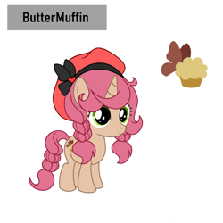 Size: 676x676 | Tagged: safe, artist:cdv, derpibooru exclusive, imported from derpibooru, oc, oc only, oc:butter muffin, pony, unicorn, female, filly, foal, reference sheet, simple background, solo, white background