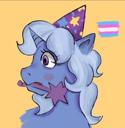 Size: 698x719 | Tagged: safe, artist:space_star_7, imported from derpibooru, trixie, pride, pride flag, solo, transgender, transgender pride flag