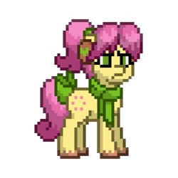 Size: 1000x1000 | Tagged: safe, imported from derpibooru, earth pony, pony, pony town, annoyed, clothes, g5, grumpy, posey bloom, scarf, simple background, transparent background, winter