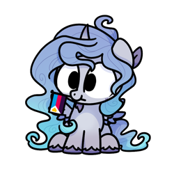 Size: 800x800 | Tagged: safe, alternate version, artist:sugar morning, imported from derpibooru, oc, oc only, oc:prince plushy soft, alicorn, chibi, commission, cute, flag, polyamory pride flag, pride, pride flag, simple background, solo, transparent background, wings, ych result