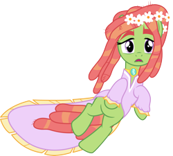 Size: 3337x3000 | Tagged: safe, artist:cloudy glow, imported from derpibooru, tree hugger, earth pony, pony, make new friends but keep discord, .ai available, clothes, female, mare, open mouth, simple background, solo, transparent background, vector
