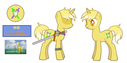 Size: 6272x3148 | Tagged: safe, artist:equestria secret guard, imported from derpibooru, oc, oc:林夜, pony, unicorn, chinese, horn, jewelry, male, necklace, simple background, smiling, solo, stallion, sword, transparent background, unicorn oc, weapon