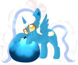 Size: 1808x1504 | Tagged: safe, artist:sakimiaji, imported from derpibooru, oc, oc only, oc:fleurbelle, alicorn, pony, alicorn oc, bow, cute, hair bow, happy, horn, pumpkin, simple background, solo, transparent background, wings, yellow eyes