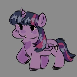 Size: 874x874 | Tagged: safe, artist:cardigansandcats, imported from derpibooru, twilight sparkle, alicorn, pony, female, gray background, simple background, solo, twilight sparkle (alicorn)