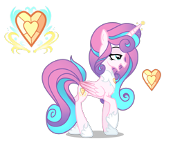 Size: 1791x1465 | Tagged: safe, artist:harmonyvitality-yt, imported from derpibooru, princess flurry heart, alicorn, pony, base used, concave belly, eyelashes, female, folded wings, hoof shoes, lidded eyes, mare, older, older flurry heart, peytral, princess shoes, raised hoof, side view, simple background, slim, smiling, solo, standing, thin, transparent background, wings
