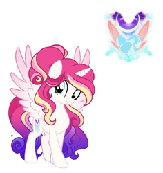 Size: 2078x2199 | Tagged: safe, artist:harmonyvitality-yt, imported from derpibooru, oc, oc only, alicorn, pony, alicorn oc, base used, eyelashes, female, horn, mare, offspring, parent:princess cadance, parent:shining armor, parents:shiningcadance, simple background, solo, transparent background, wings