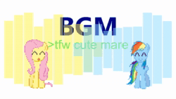 Size: 1920x1080 | Tagged: safe, artist:bgm, imported from derpibooru, fluttershy, rainbow dash, animated, chiptune, cute, music, song, sound, webm