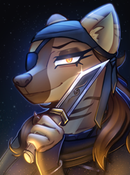 Size: 2003x2697 | Tagged: safe, artist:opal_radiance, imported from derpibooru, oc, hyena, equestria at war mod, bust, general, portrait, solo