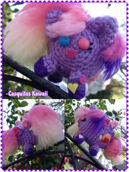 Size: 2048x2730 | Tagged: safe, artist:casquitos kawaii, imported from derpibooru, oc, pegasus, pony, amigurumi, colored wings, commission, crochet, handmade, irl, photo, plushie, solo, wings