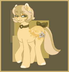 Size: 1150x1200 | Tagged: safe, artist:nyrillen, imported from derpibooru, oc, oc only, earth pony, pony, pony town, body markings, bow, choker, ear piercing, facial markings, female, full body, green background, mare, piercing, simple background, solo, tail, tail bow
