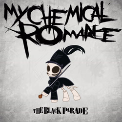 Size: 2045x2045 | Tagged: safe, artist:mxmx fw, imported from derpibooru, pony, album cover, bone, clothes, my chemical romance, ponified, ponified album cover, skeleton, solo, the black parade