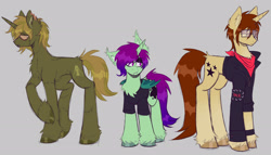 Size: 3150x1800 | Tagged: safe, artist:mxmx fw, imported from derpibooru, oc, oc:midnight ray, oc:swarm, alicorn, bat pony, bat pony alicorn, hybrid, pony, undead, zombie, zombie pony, bat wings, chest fluff, clothes, concave belly, ear fluff, emo, glasses, heterochromia, hoof fluff, hooves, horn, long legs, mikey way, my chemical romance, ponified, sad, scar, simple background, standing, tall, thin, three cheers for sweet revenge, unshorn fetlocks, wings