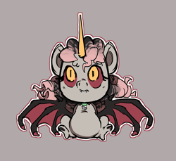 Size: 2749x2515 | Tagged: safe, artist:dr.vanaper, imported from ponybooru, oc, alicorn, bat pony, pony, undead, vampire, call of the cutie, bat pony oc, bat wings, chibi, wings