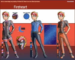 Size: 2500x2000 | Tagged: safe, artist:devillustart, imported from derpibooru, oc, oc:fireheart(fire), human, equestria girls, fireheart76's latex suit design, hand on hip, latex, latex boots, latex suit, prisoners of the moon, reference sheet, rubber, rubber boots, rubber suit