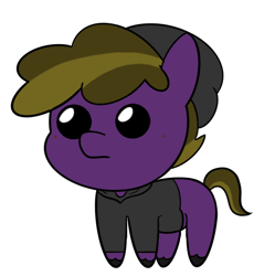 Size: 688x691 | Tagged: safe, artist:wyntermoon, imported from derpibooru, oc, oc only, oc:wyntermoon, earth pony, pony, autism creature, beanie, belly, chibi, clothes, expressionless, hat, hoodie, multicolored hair, short tail, simple background, smol, solo, tail, transparent background