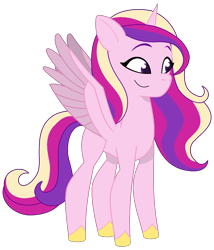 Size: 1228x1435 | Tagged: safe, artist:westrail642fan, imported from derpibooru, princess cadance, alicorn, pony, female, g4, g4 to g5, g5, generation leap, mare, my little pony: tell your tale, simple background, solo, spread wings, style emulation, trace, transparent background, wings