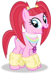 Size: 2178x3136 | Tagged: safe, artist:thatusualguy06, imported from derpibooru, pacific glow, earth pony, pony, .svg available, clothes, female, gameloft, high res, leg warmers, mare, open mouth, simple background, solo, svg, transparent background, vector