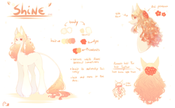 Size: 4268x2633 | Tagged: safe, artist:prettyshinegp, imported from derpibooru, oc, oc only, oc:pretty shine, pony, bust, female, flower, flower in hair, leonine tail, long legs, mare, reference sheet, simple background, solo, tail, tall, white background