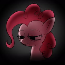 Size: 1809x1808 | Tagged: safe, artist:notfocks, imported from derpibooru, pinkie pie, earth pony, pony, bust, female, lidded eyes, looking down, mare, sad, solo