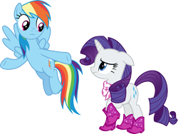 Size: 3997x3000 | Tagged: safe, artist:cloudy glow, imported from derpibooru, rainbow dash, rarity, the end in friend, .ai available, simple background, transparent background, vector