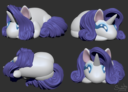 Size: 1468x1061 | Tagged: safe, artist:sunny way, imported from derpibooru, rarity, pony, unicorn, 3d, bun, buns, chibi, cute, digital art, female, horn, mare, smiling, solo, zbrush