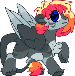 Size: 2524x2551 | Tagged: safe, artist:crazysketch101, imported from derpibooru, oc, oc only, oc:crazy looncrest, pegasus, pony, chest fluff, leonine tail, simple background, solo, tail, transparent background, unshorn fetlocks