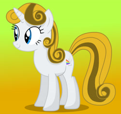 Size: 4000x3762 | Tagged: safe, artist:creedyboyrocksmc, imported from derpibooru, oc, oc only, oc:guiding light, pony, unicorn, gradient background, horn, not sweetie belle, show accurate, solo, unicorn oc