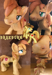 Size: 1739x2512 | Tagged: safe, anonymous artist, imported from derpibooru, braeburn, earth pony, pony, caption, ceramic, clay, craft, hat, image macro, photo, pottery, sculpted, sculpture, text