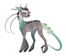 Size: 2351x1989 | Tagged: safe, artist:luuny-luna, imported from derpibooru, oc, pony, augmented, augmented tail, horns, male, simple background, solo, stallion, tail, transparent background