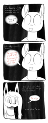 Size: 1000x2545 | Tagged: safe, artist:darkhestur, imported from derpibooru, oc, oc:dark, black and white, comic, depression, dialogue, grayscale, monochrome, speech bubble, strip, text, vent art