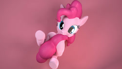 Size: 1192x670 | Tagged: safe, alternate version, artist:sugarcube-cake, imported from derpibooru, pinkie pie, pony, 3d, biting, cute, diapinkes, female, lying down, nom, on back, solo, tail, tail bite