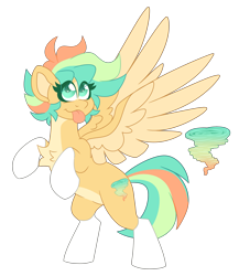 Size: 4370x5031 | Tagged: safe, artist:crazysketch101, imported from derpibooru, oc, oc only, oc:tornado twist, pegasus, pony, :p, clothes, rearing, simple background, socks, solo, tongue out, transparent background