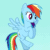 Size: 250x250 | Tagged: safe, imported from derpibooru, screencap, rainbow dash, pegasus, pony, animated, blue background, cropped, cute, dashabetes, episode needed, female, flying, gif, loop, mare, simple background, solo