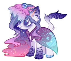 Size: 2664x2277 | Tagged: safe, artist:anno酱w, imported from derpibooru, oc, oc only, cat, cat pony, original species, base used, cloud, crystal ball, ethereal mane, paws, simple background, solo, starry mane, transparent background