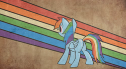 Size: 1264x700 | Tagged: safe, artist:mcdashin, imported from derpibooru, rainbow dash, pegasus, pony, butt, plot, rainbow, rainbutt dash, solo, wallpaper