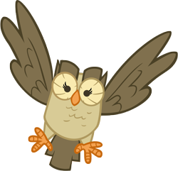 Size: 8311x8000 | Tagged: safe, artist:emper24, imported from derpibooru, owlowiscious, bird, owl, owl's well that ends well, looking at you, male, simple background, solo, spread wings, transparent background, vector, wings