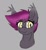 Size: 567x611 | Tagged: safe, artist:reddthebat, imported from derpibooru, oc, oc only, oc:selena (reddthebat), bat pony, pony, bat pony oc, bust, coat markings, facial markings, fangs, female, gray background, mare, simple background, smiling, solo, star (coat marking), white background