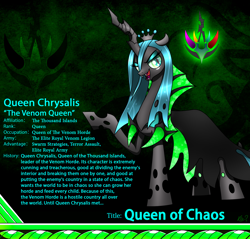 Size: 2340x2234 | Tagged: safe, artist:questionmarkdragon, imported from derpibooru, queen chrysalis, changeling, changeling queen, bio in description, cloak, clothes, eyelashes, female, high res, looking at you, makeup, open mouth, open smile, raised hoof, signature, simple background, smiling, smiling at you, solo