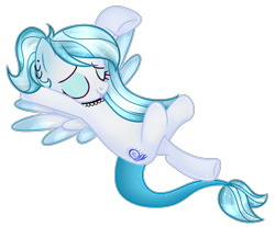 Size: 1564x1294 | Tagged: safe, artist:angellightyt, imported from derpibooru, oc, oc only, pony, sea pony, base used, choker, eyelashes, eyes closed, female, mare, relaxing, simple background, solo, transparent background, wings