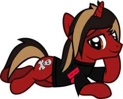 Size: 1117x905 | Tagged: safe, artist:lightningbolt, derpibooru exclusive, imported from derpibooru, pony, unicorn, .svg available, all time low, clothes, draw me like one of your french girls, dyed mane, dyed tail, horn, jack barakat, lidded eyes, looking at you, male, ponified, shirt, simple background, solo, stallion, svg, t-shirt, tail, transparent background, vector