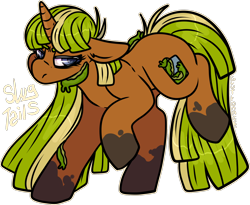 Size: 1688x1382 | Tagged: safe, artist:sexygoatgod, imported from derpibooru, oc, oc only, oc:slug tails, pony, unicorn, adoptable, female, lidded eyes, simple background, solo, transparent background